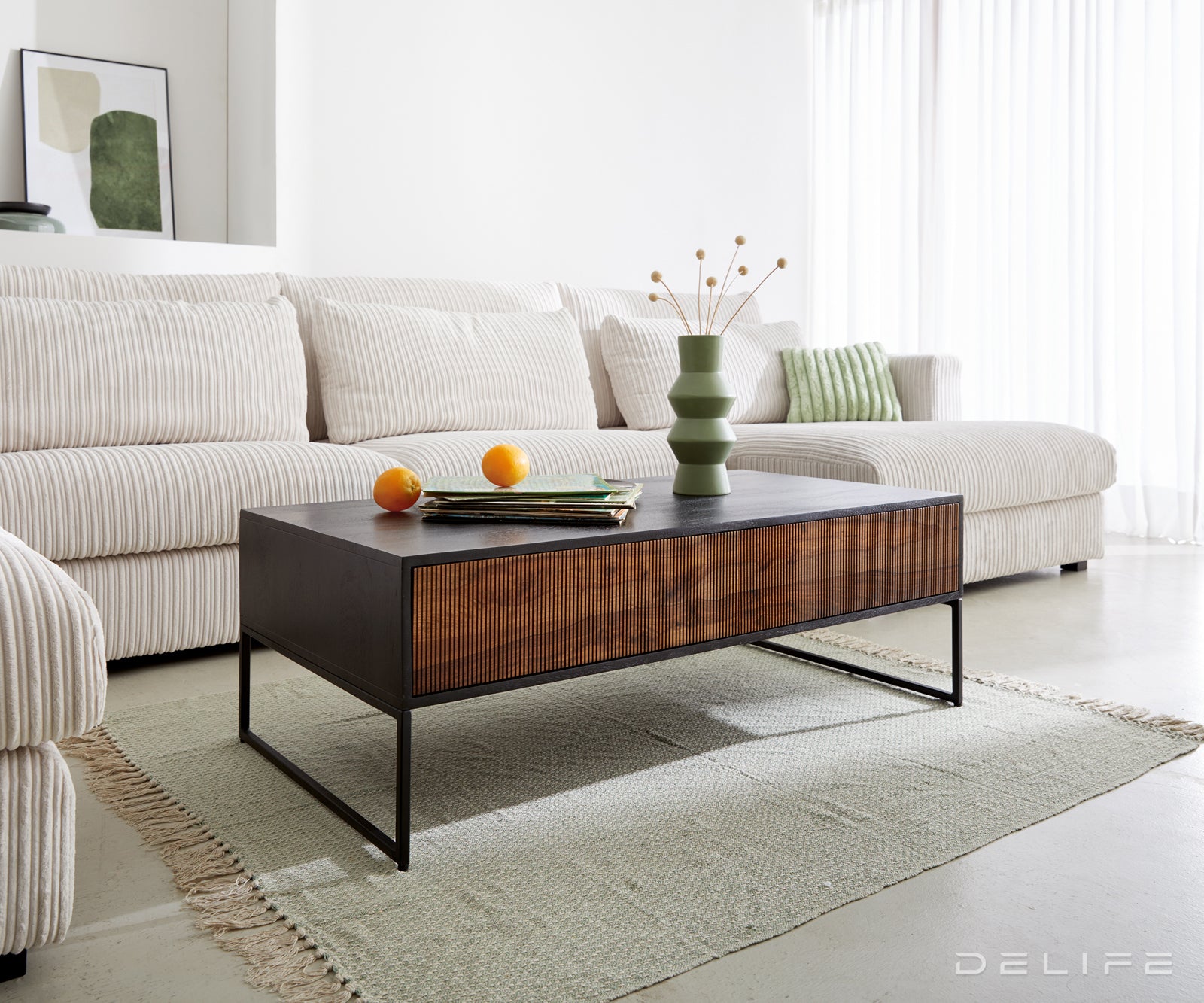 Klubska mizica Vaag, 120x60cm, Material: Sheesham