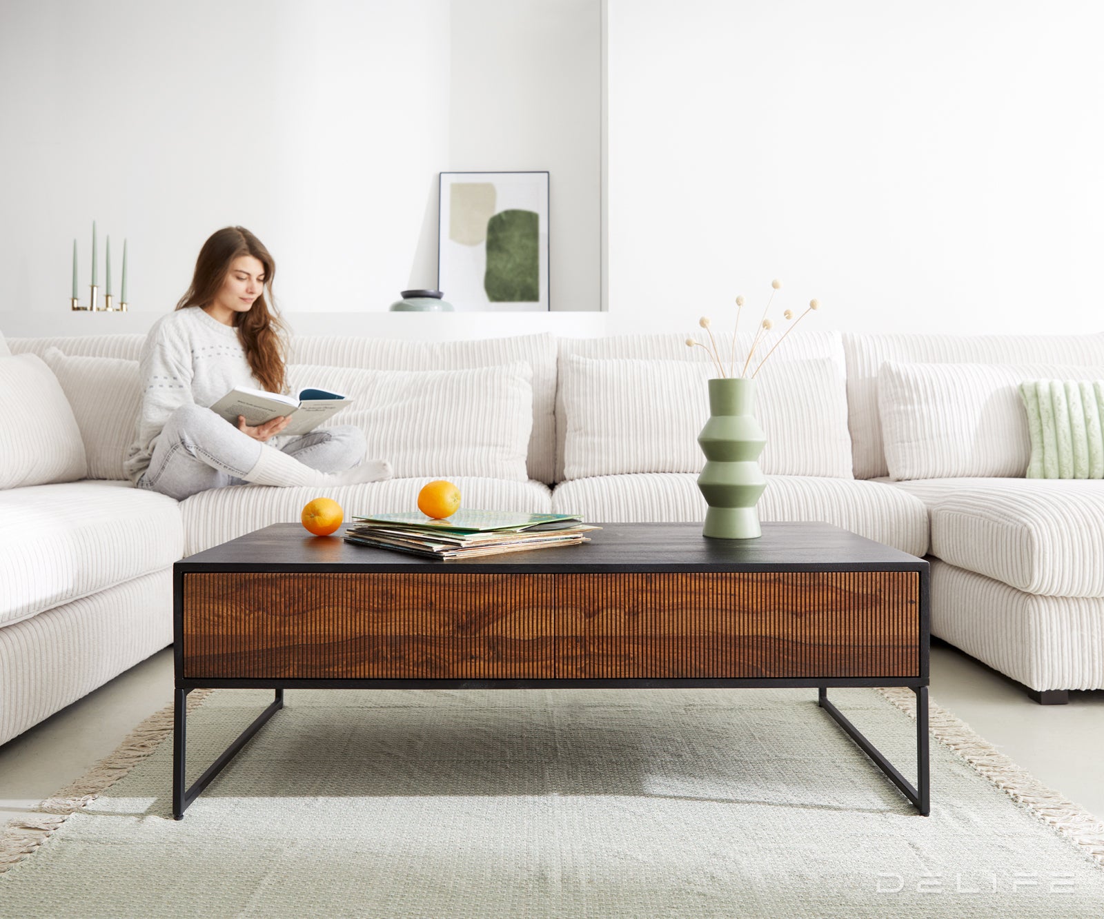 Klubska mizica Vaag, 120x60cm, Material: Sheesham