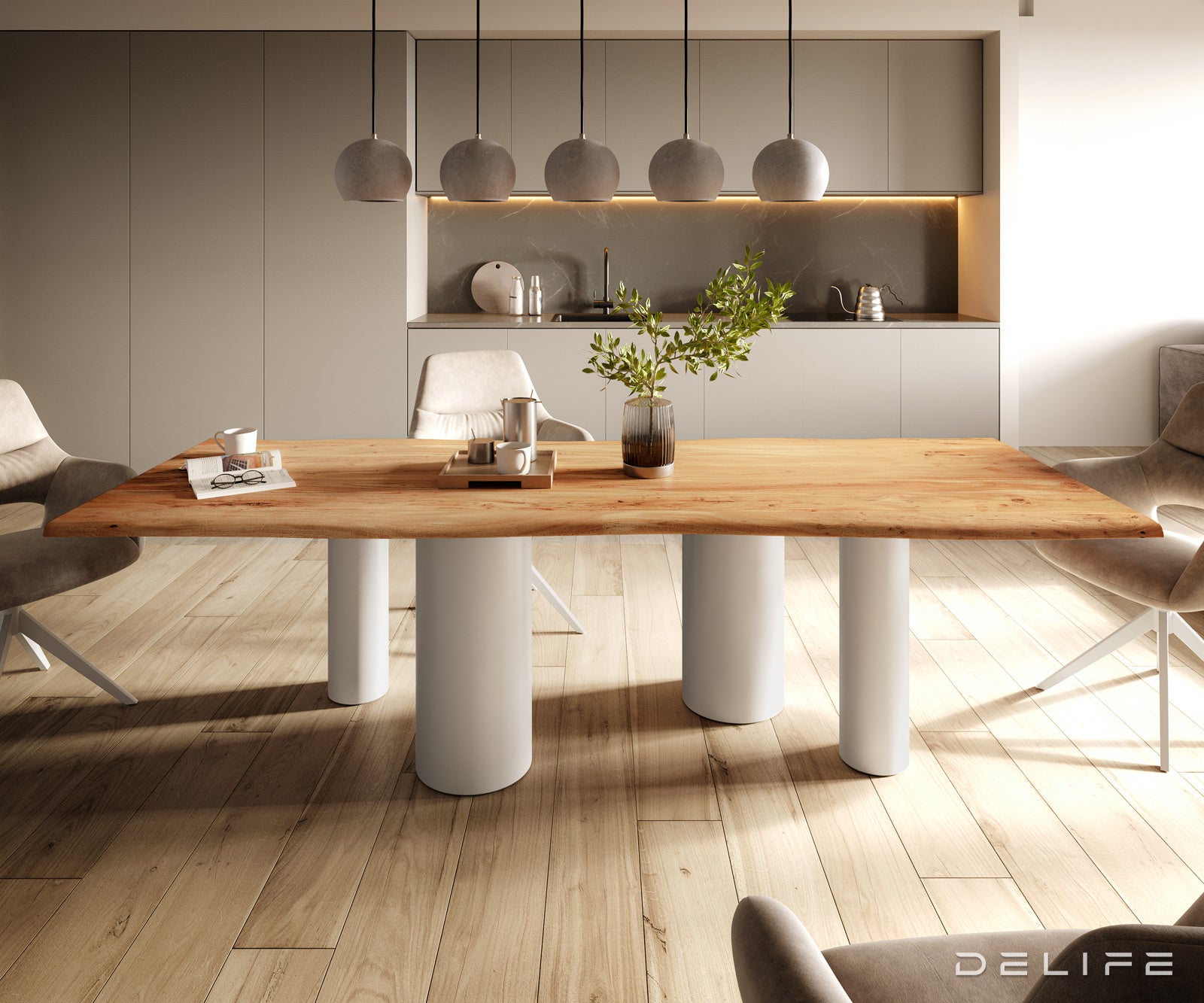 Jedilna miza Edge 260x100 cm, material: akacija