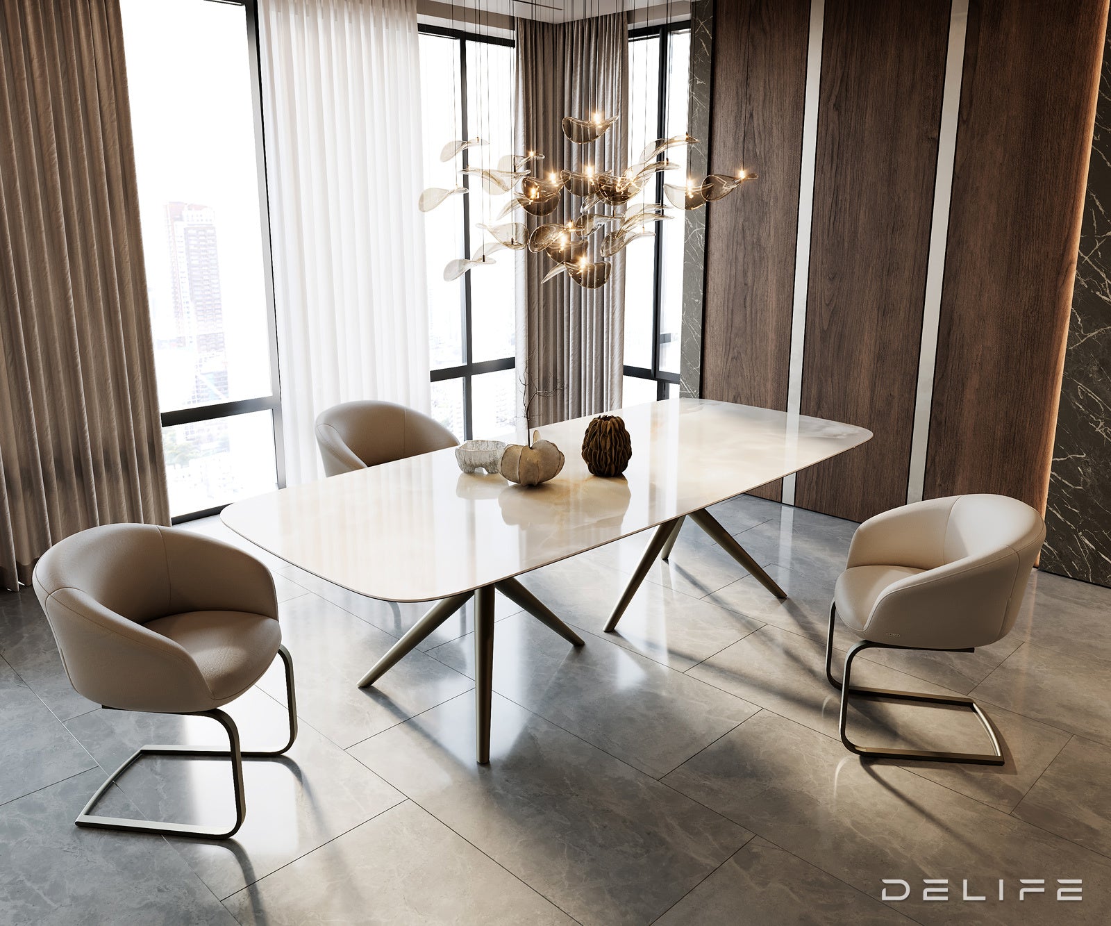 Jedilna miza Edge 270x120cm, Material: Keramika na steklu