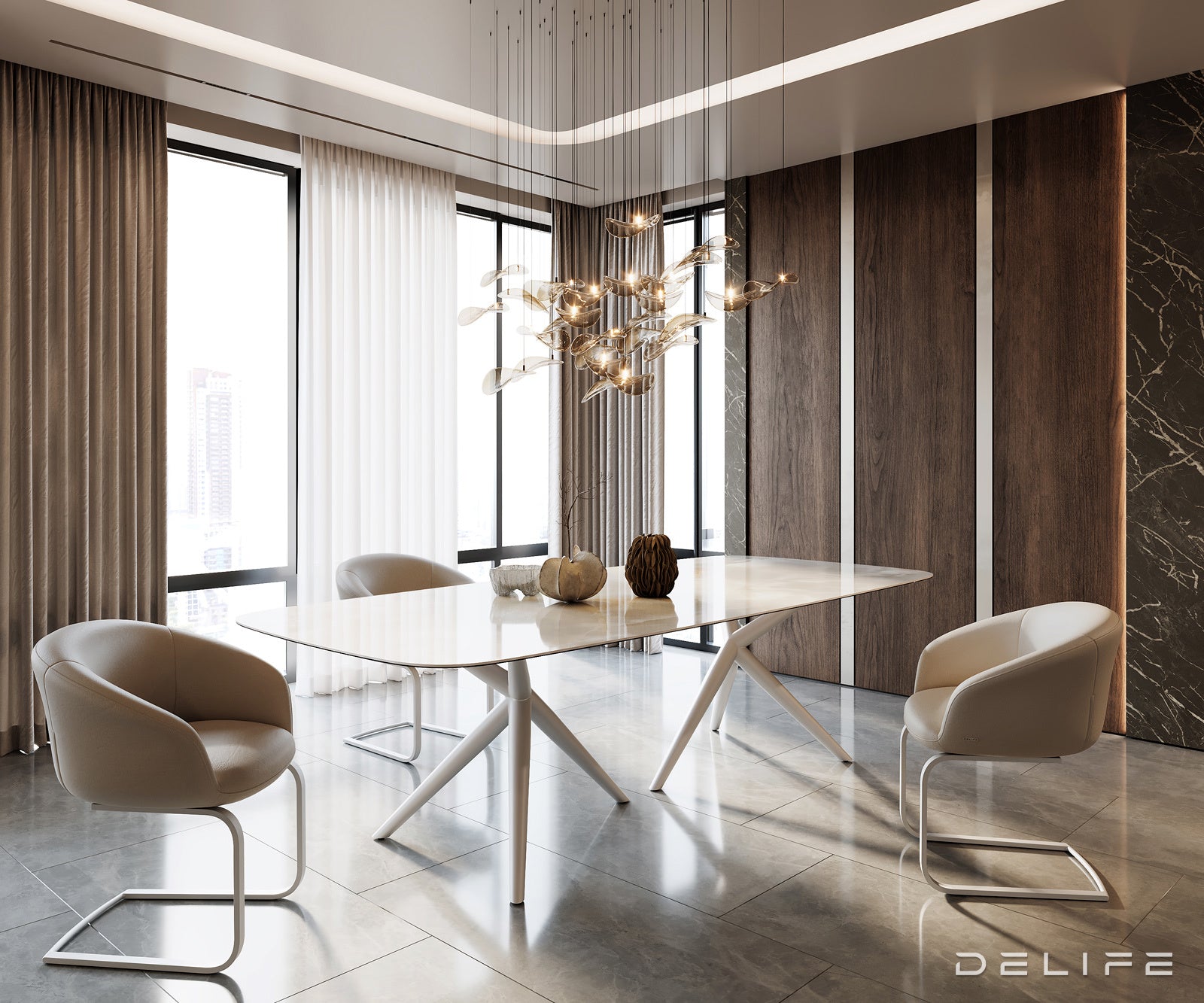 Jedilna miza Edge 270x120cm, Material: Keramika na steklu