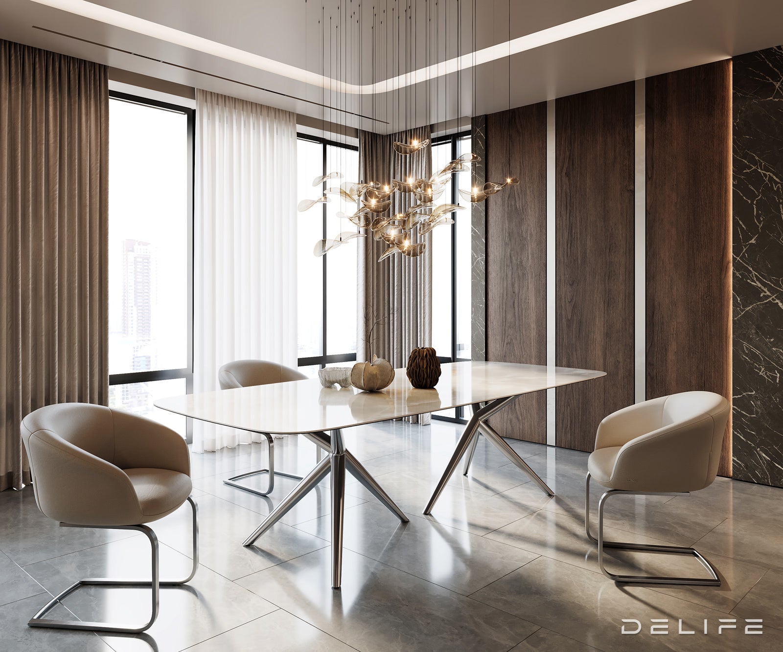 Jedilna miza Edge 270x120cm, Material: Keramika na steklu