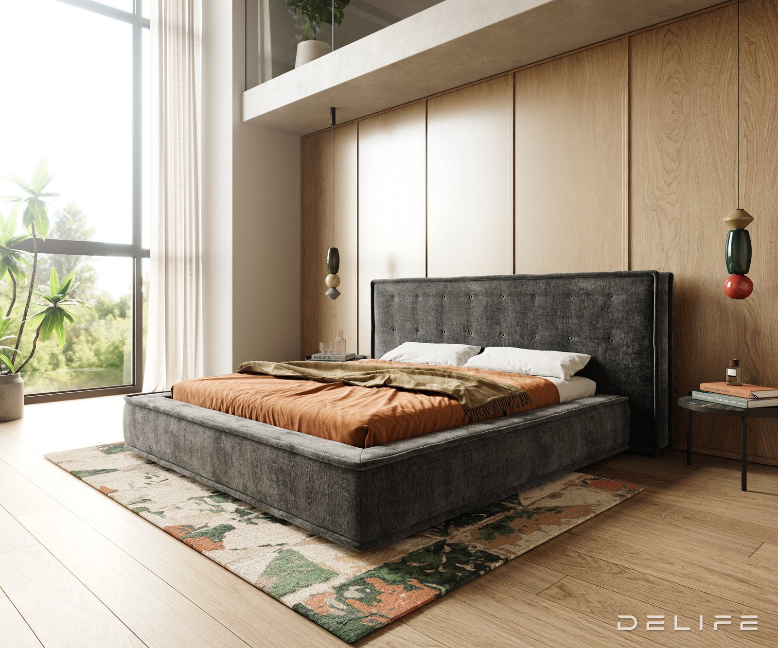 Posteljni okvir Filikos 180x200cm, material: ženil