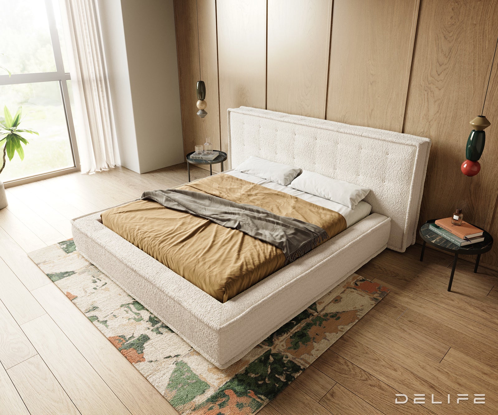 Posteljni okvir Filikos 180x200cm, Material: Bukle