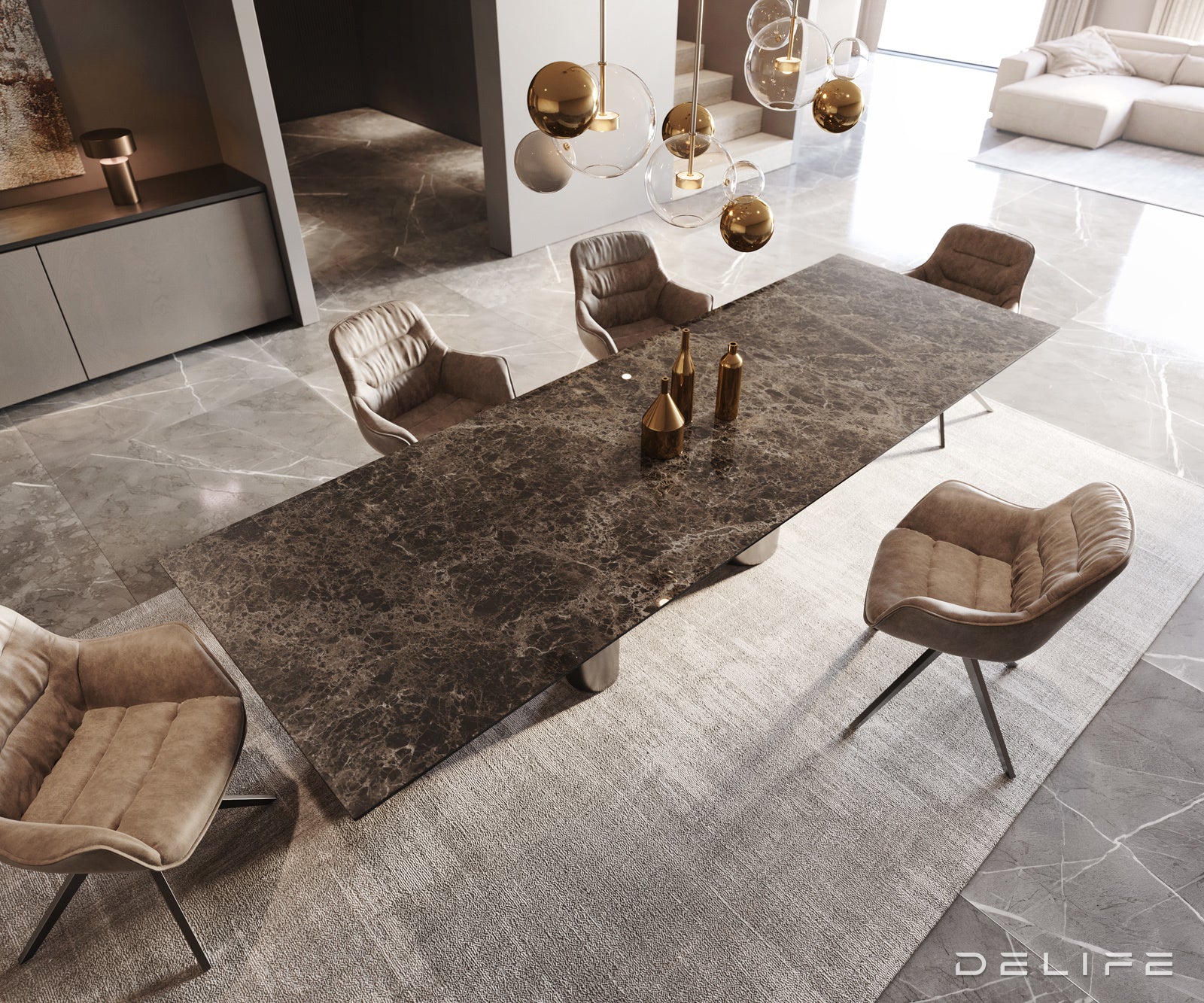 Jedilna miza Rob 300x100cm, Material: Keramika na steklu