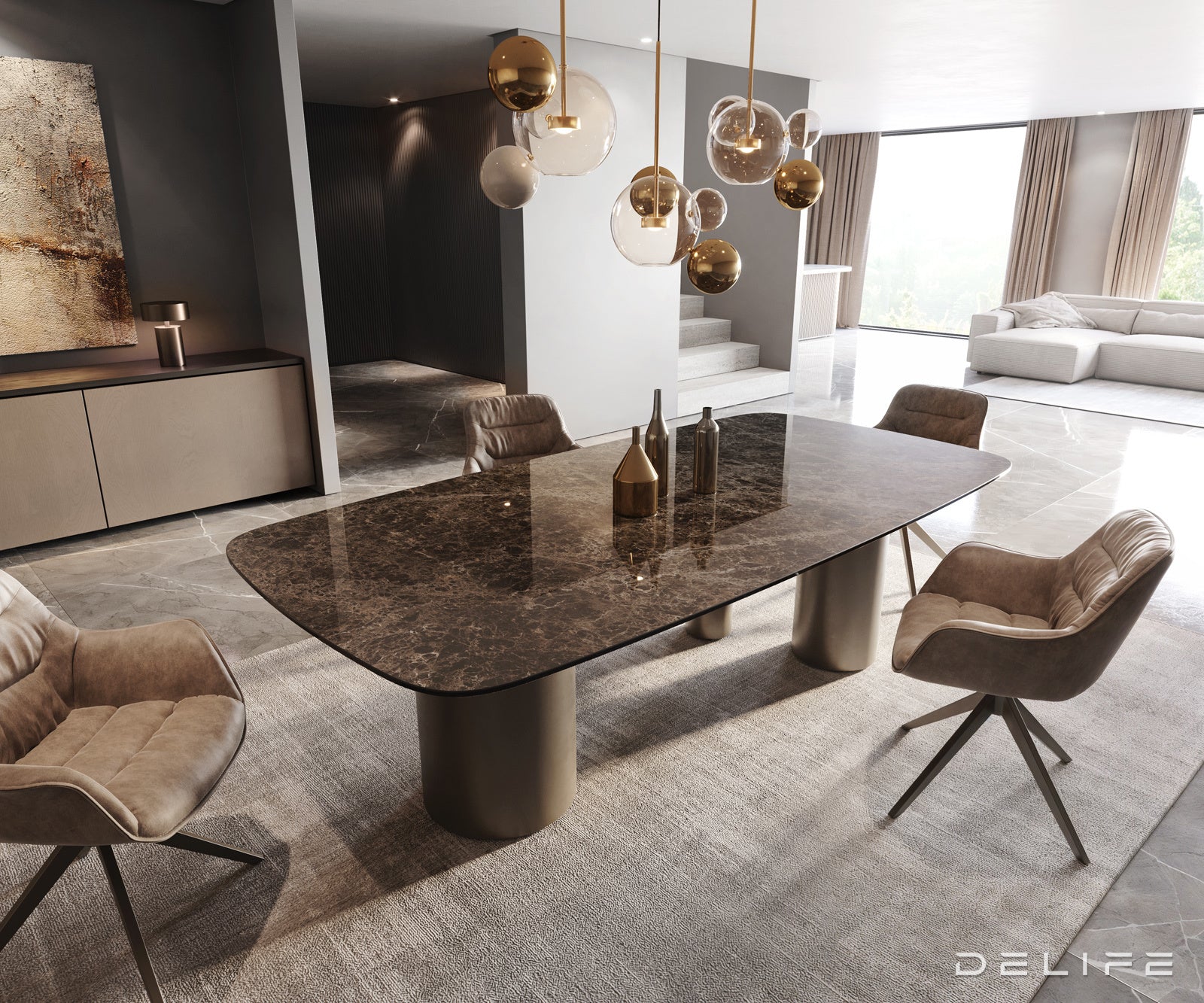 Jedilna miza Edge 240x120cm, Material: Keramika na steklu