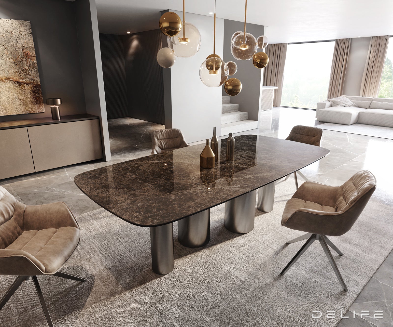 Jedilna miza Edge 240x120cm, Material: Keramika na steklu