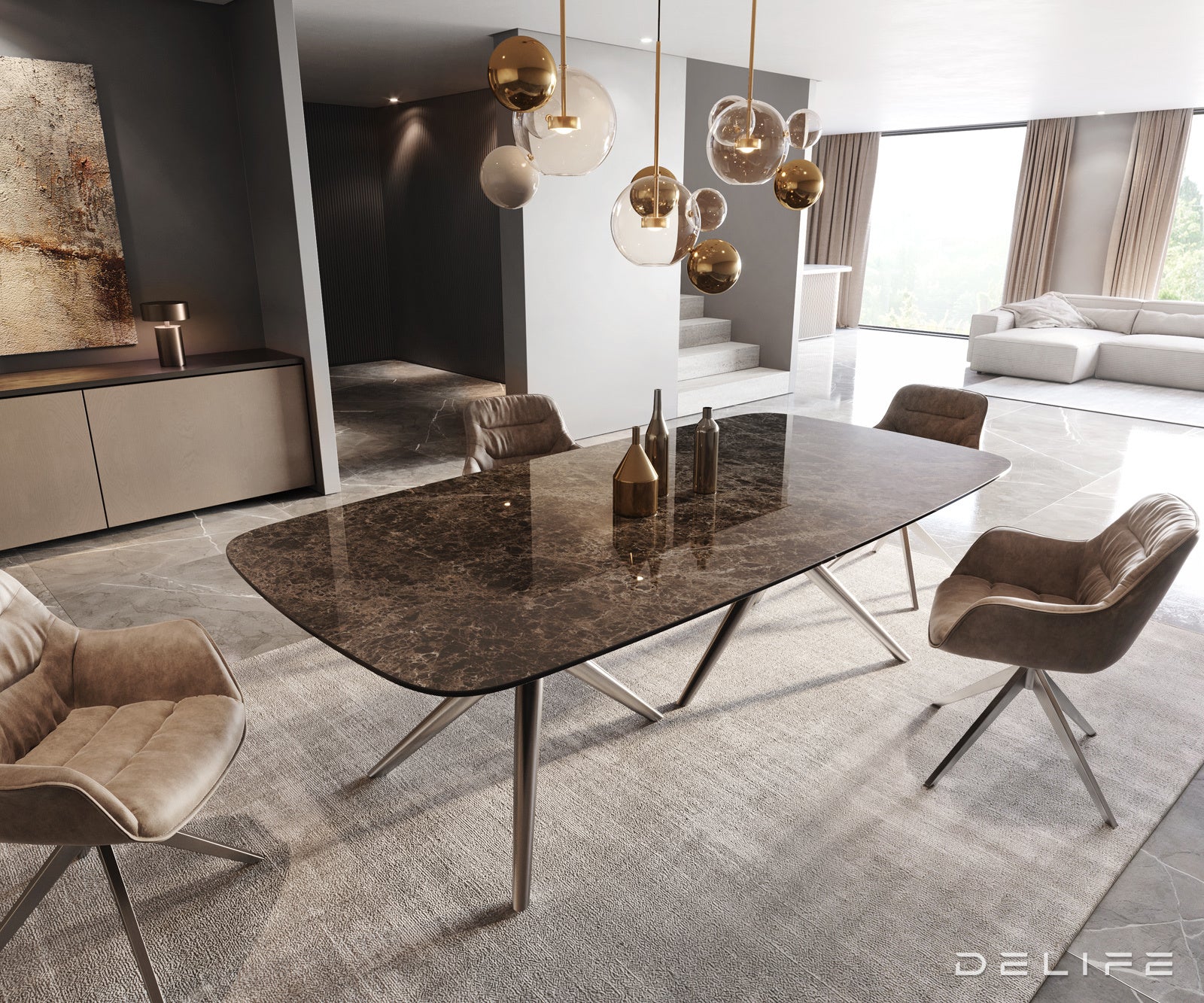 Jedilna miza Edge 240x120cm, Material: Keramika na steklu