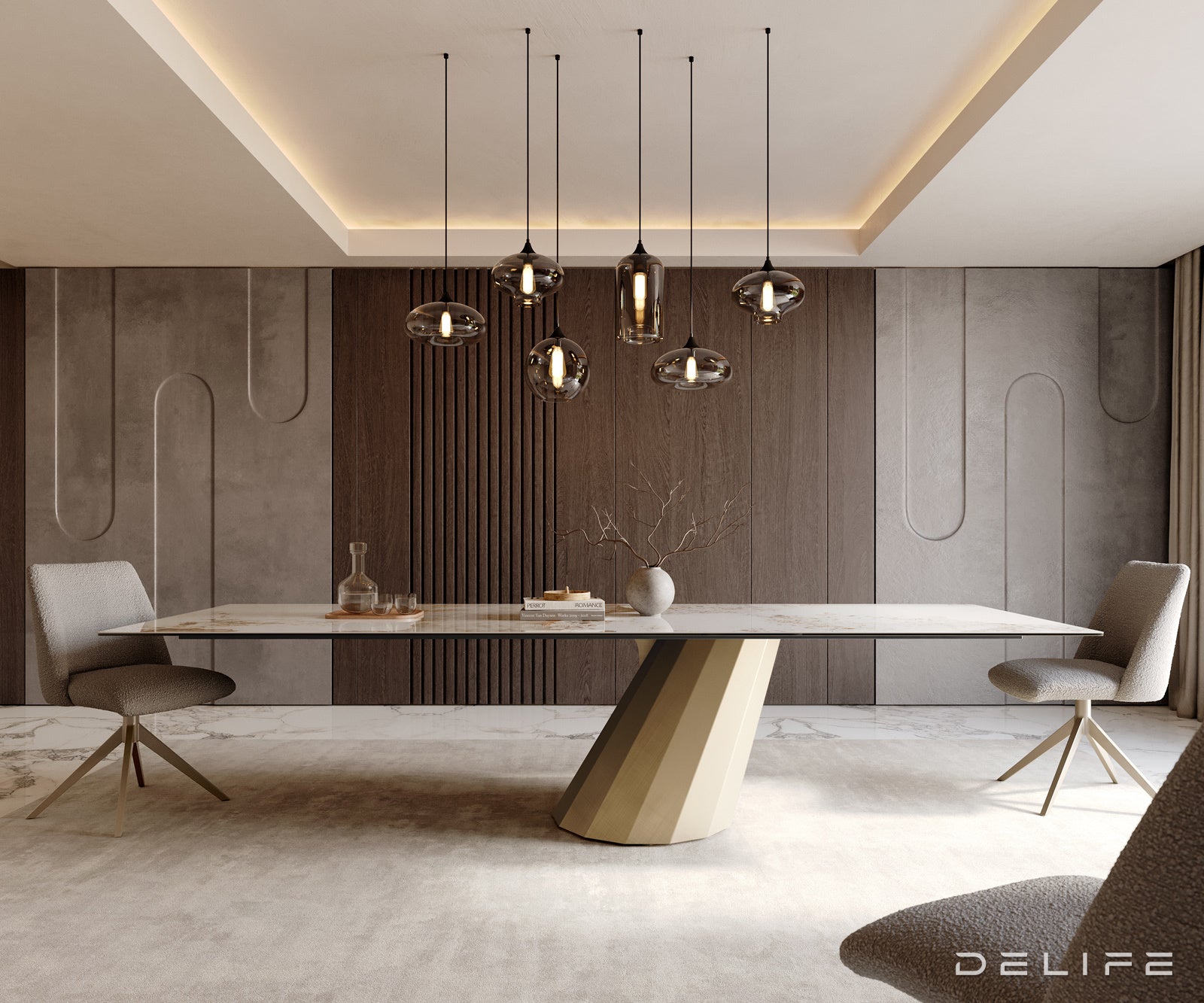 Jedilna miza Edge 300x100cm, Material: Keramika