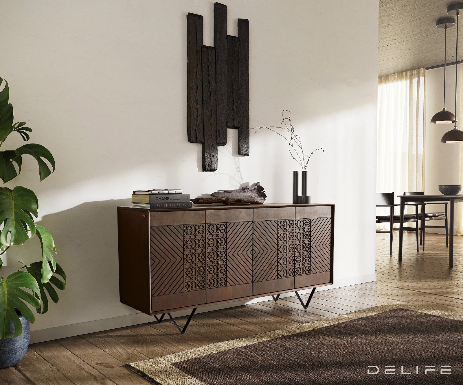 Komoda Manjula 145x40cm, Material: Mango