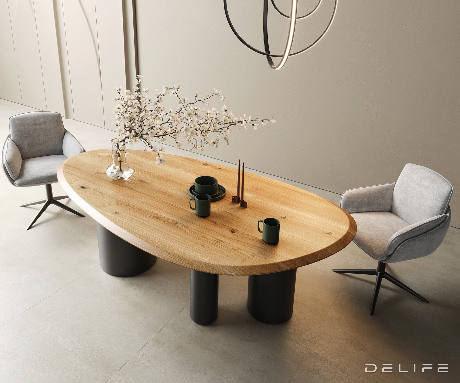 Jedilna miza Rob 220x120cm, Material: Hrast