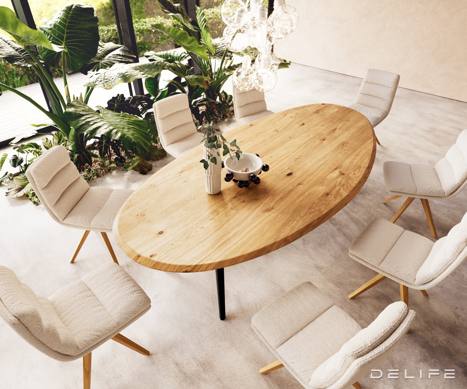 Jedilna miza Edge 280x130cm, Material: Hrast