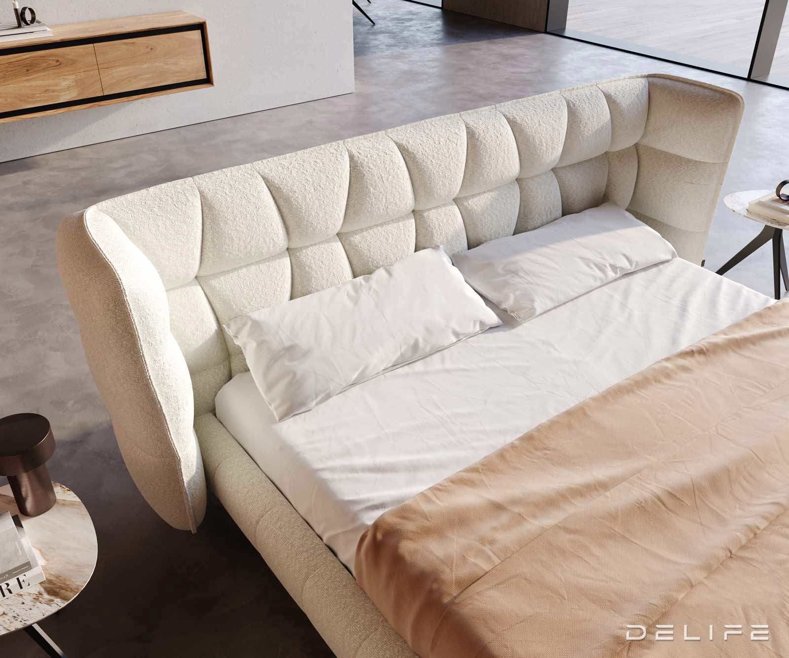 Posteljni okvir Capujo, material: Bukle