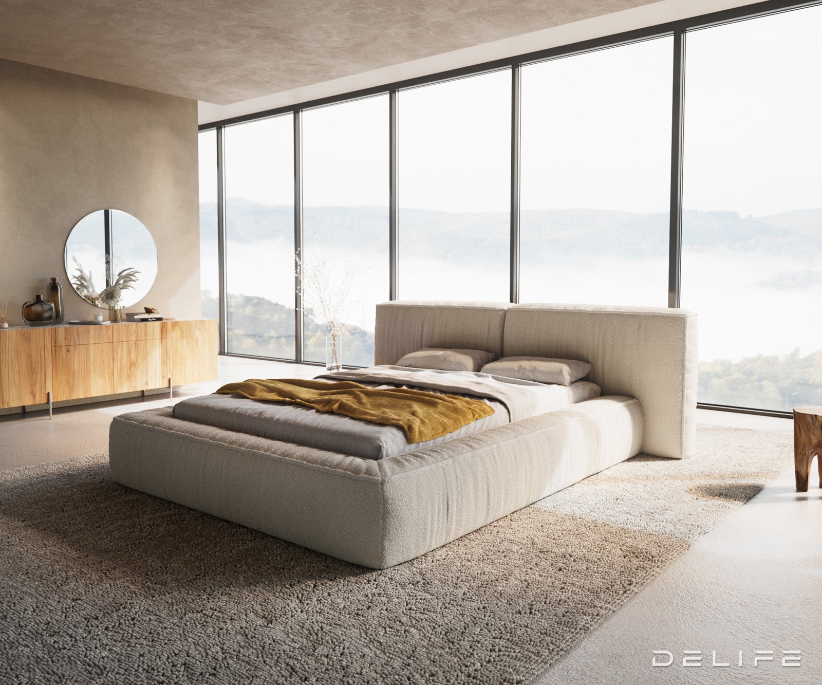 Posteljni okvir Coperti, Material: Bukle