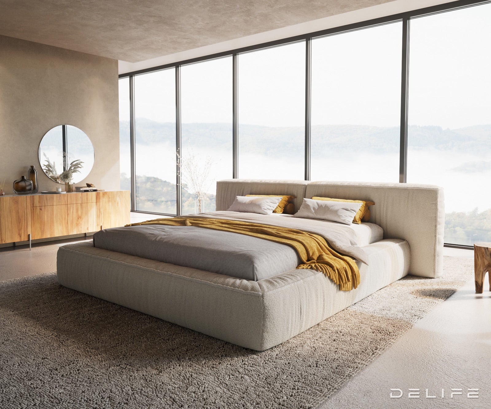 Posteljni okvir Coperti, Material: Bukle