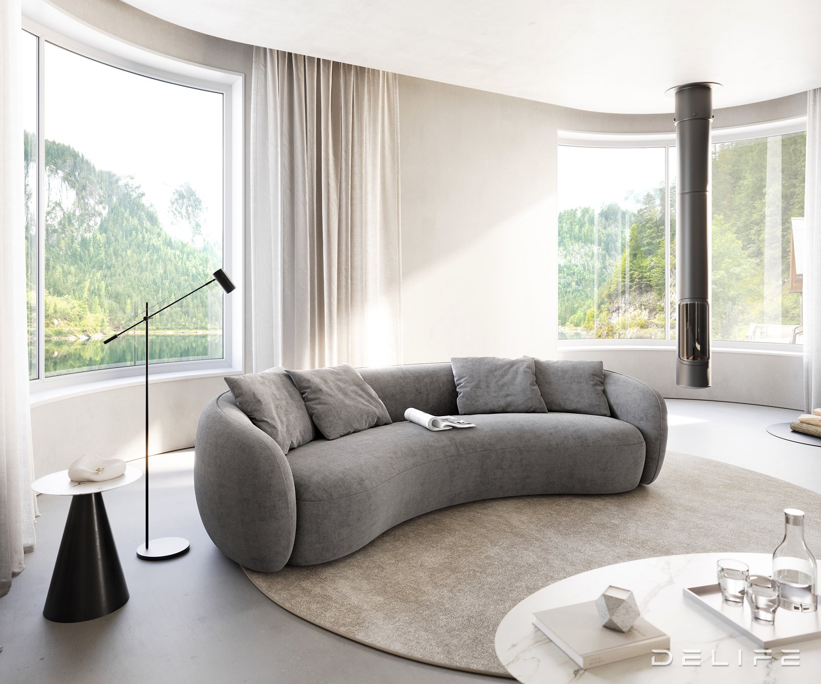 Kavč Larna 260x125cm, Material: Mikrofibra