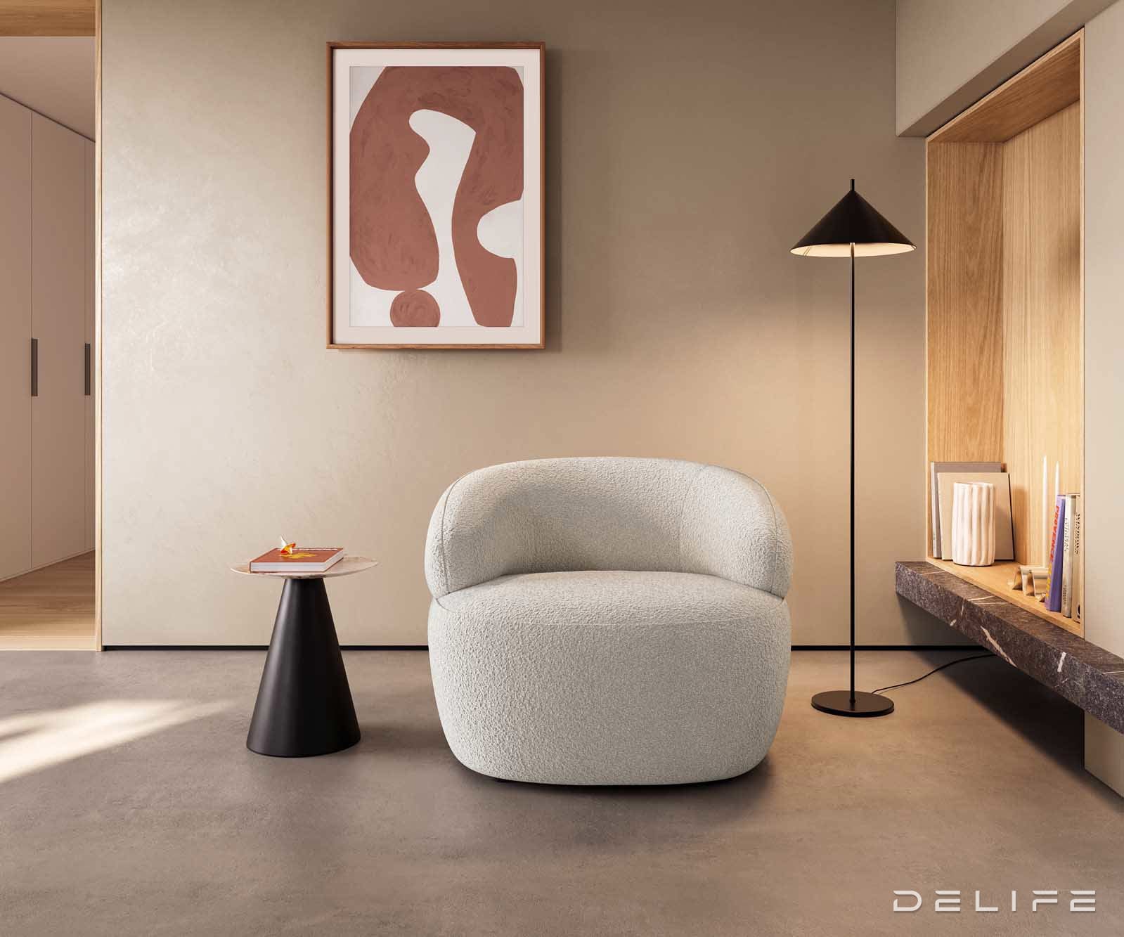 Fotelja Nova 88x88cm, Material: Boucle