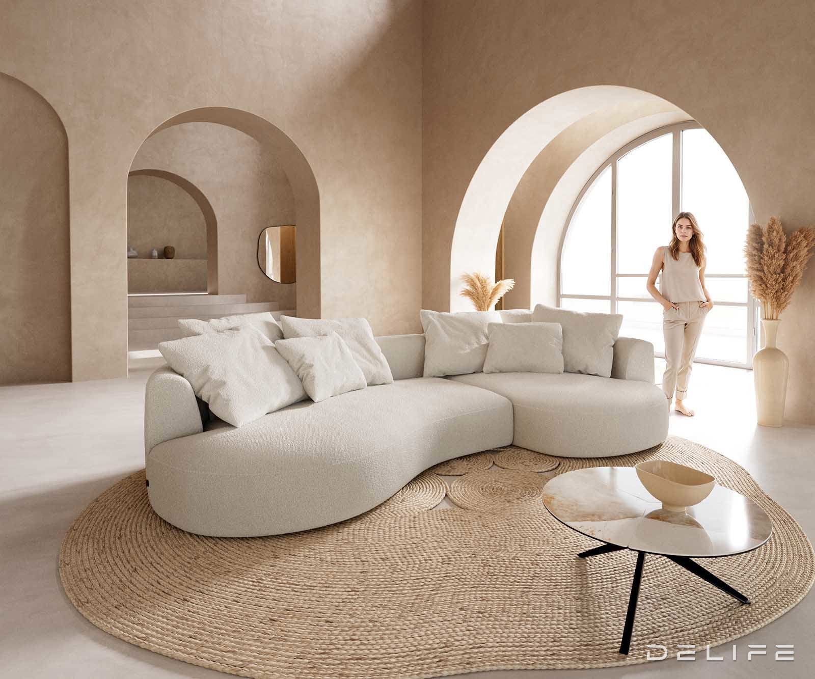 Sedežna garnitura Edina 328x166cm, Material: bukle