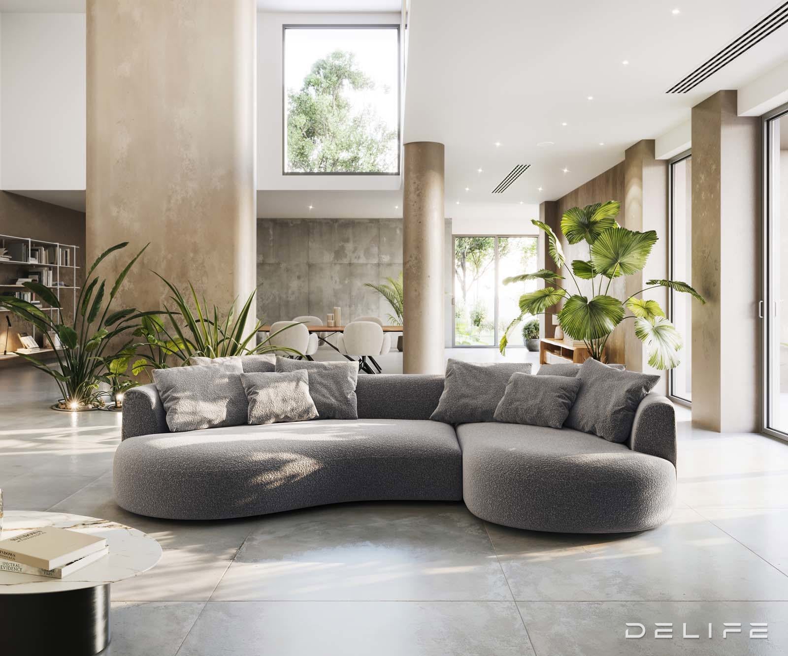 Sedežna garnitura Edina 328x166cm, Material: bukle