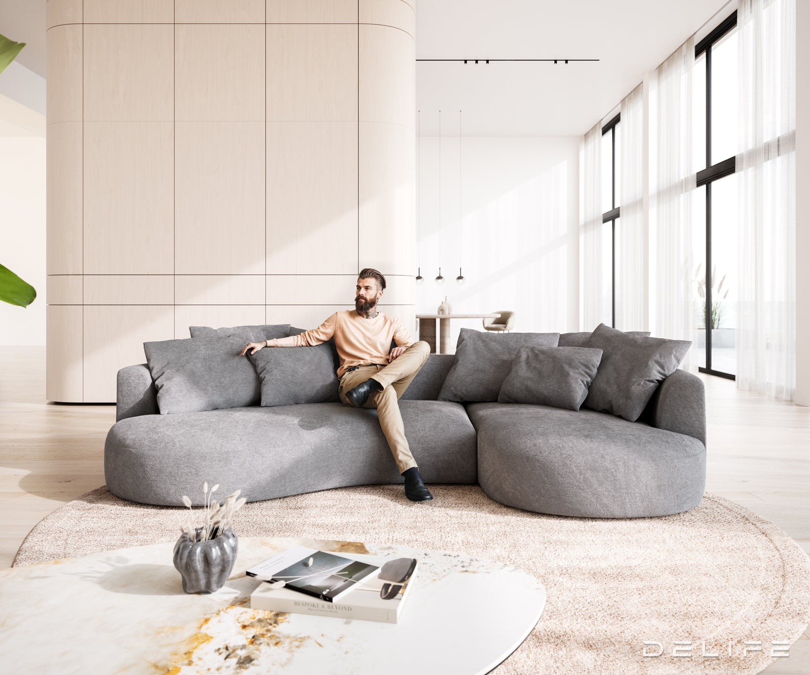 Kavč Edina 328x166cm, Material: Mikrofibra