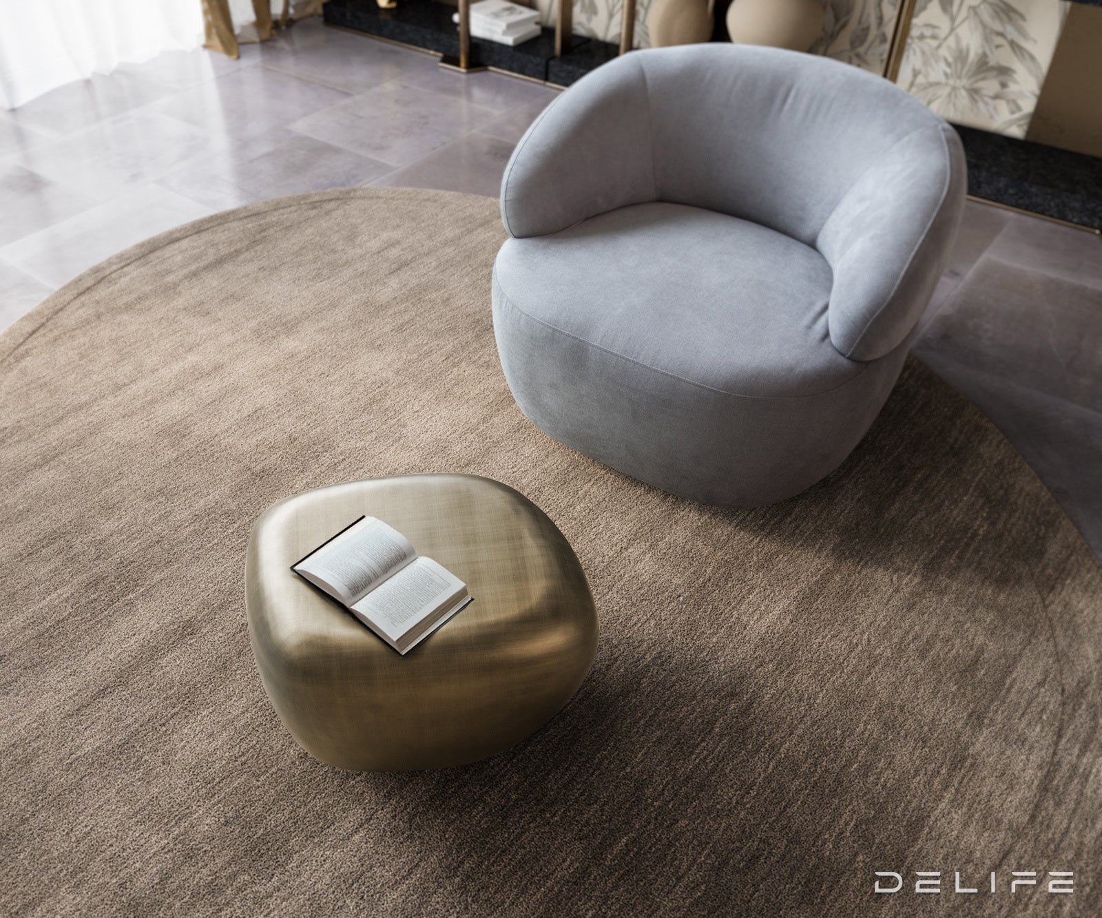 Klub mizica Caramia 56x43cm, Material: Kompozit