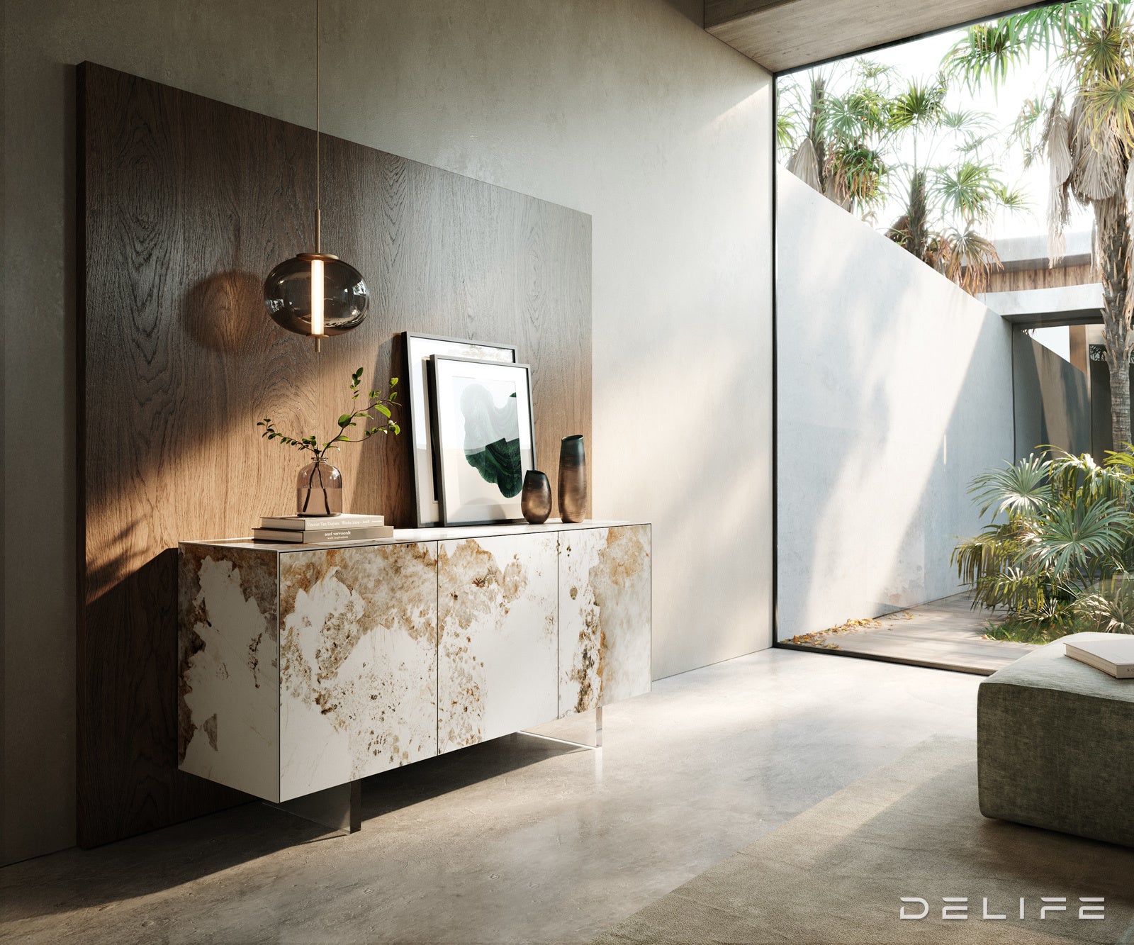 Komoda Cuor 150x75cm, Material: keramika Minas Melange