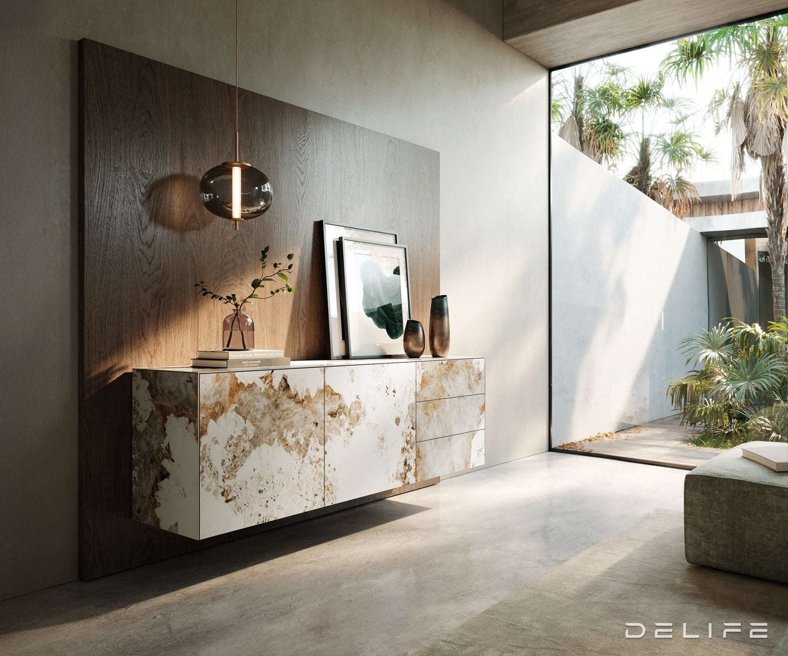 Komoda Cuor 180x75cm, Material: keramika Minas Melange