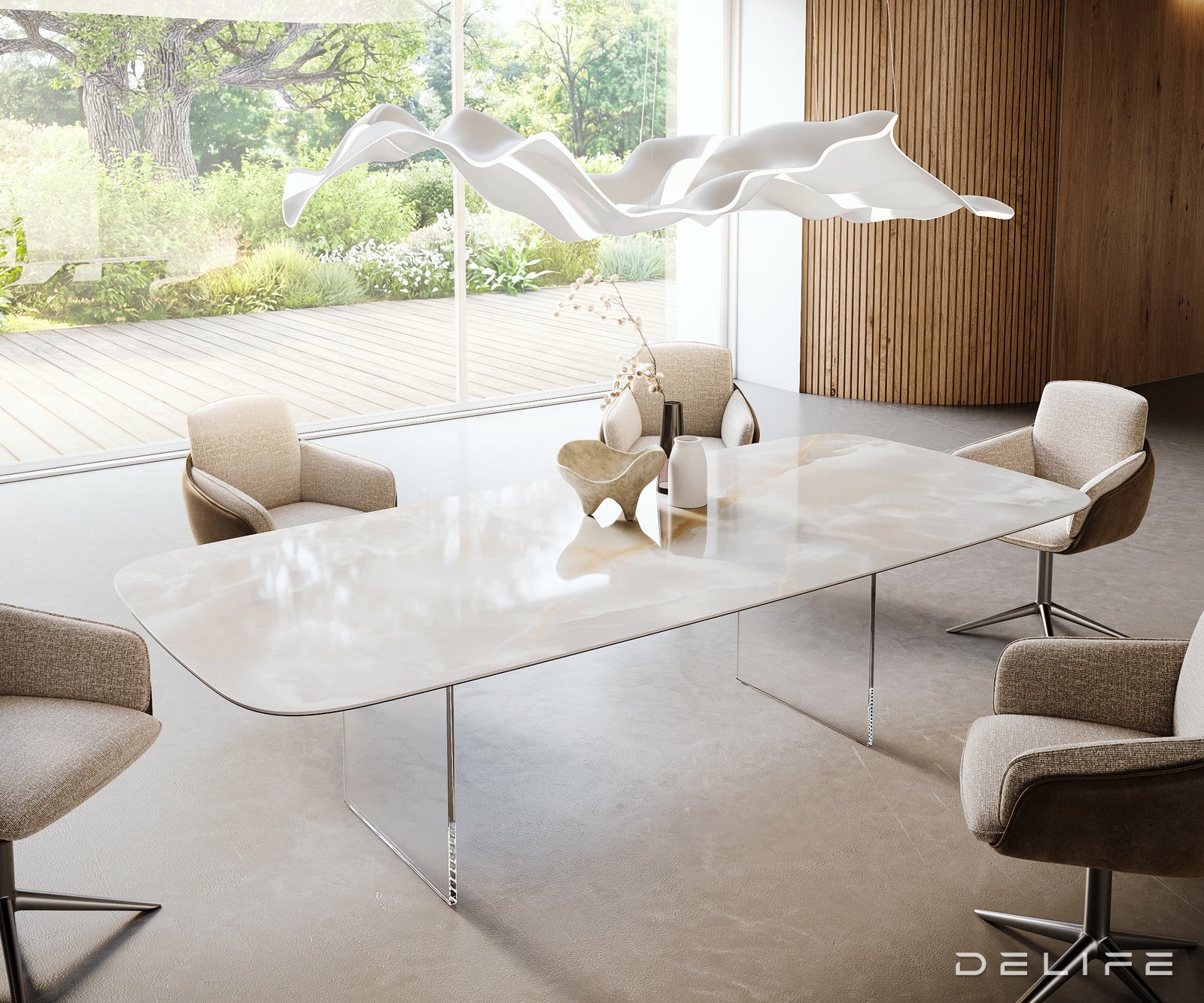 Jedilna miza Edge 270x120 cm, material: keramika na steklu