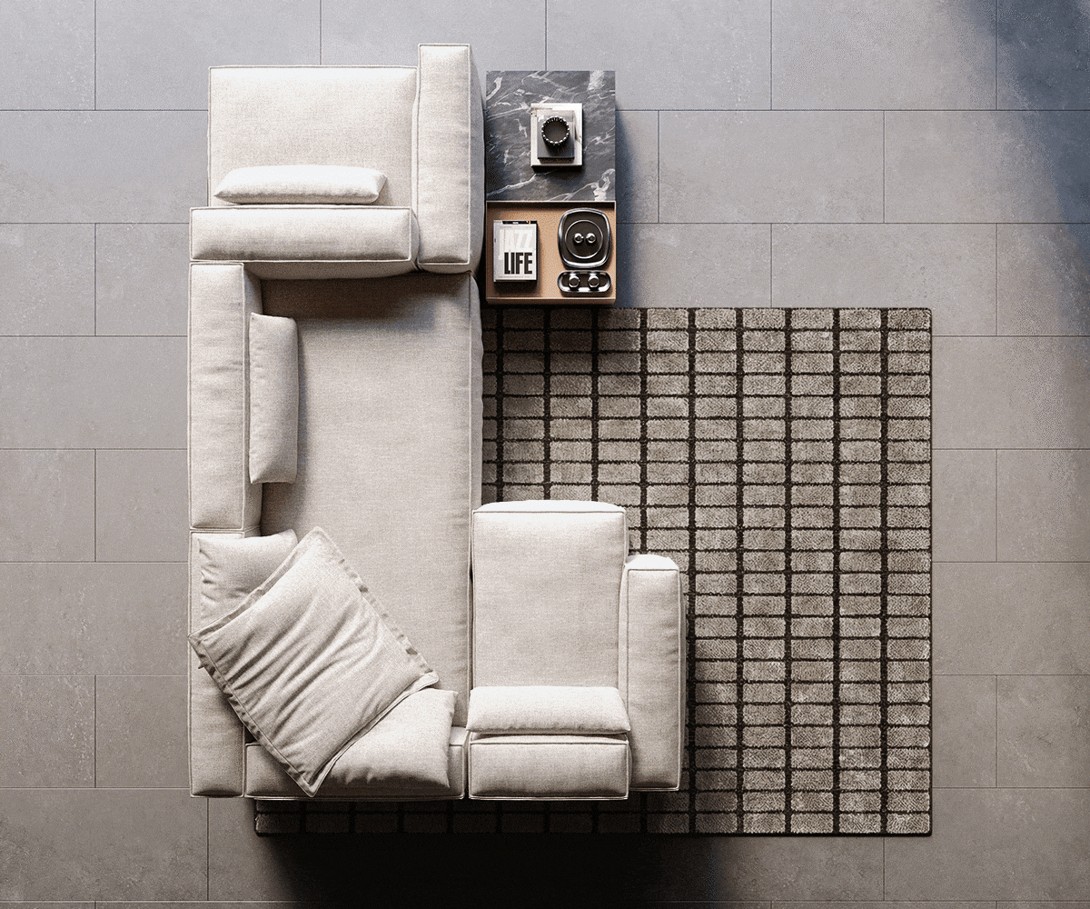 Modularna sedežna garnitura Freestyle 360x290 cm, Material: Tkanina