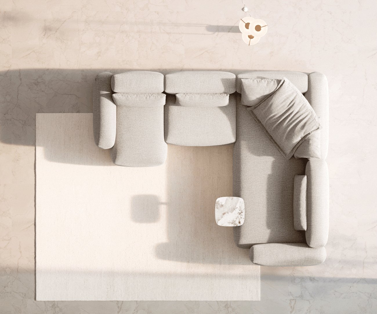 Modularna sedežna garnitura Freestyle 360x290 cm, Material: Tkanina