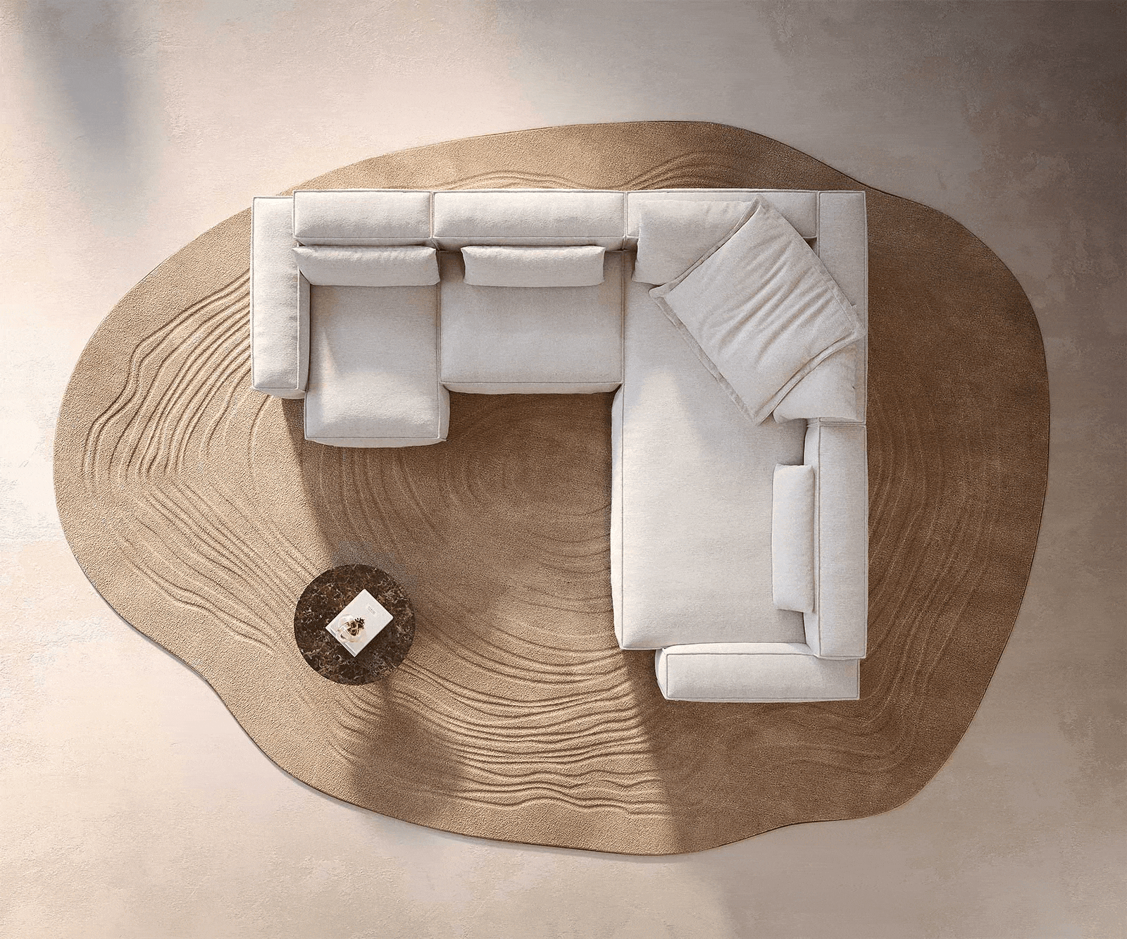 Modularna sedežna garnitura Freestyle 360x290 cm, Material: Bouclé