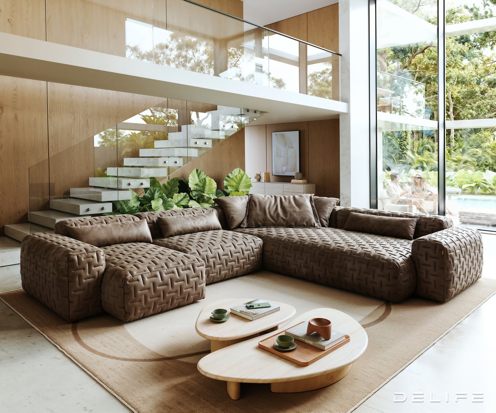 Modularna sedežna garnitura Freestyle 360x290 cm, Material: Mikrofibra