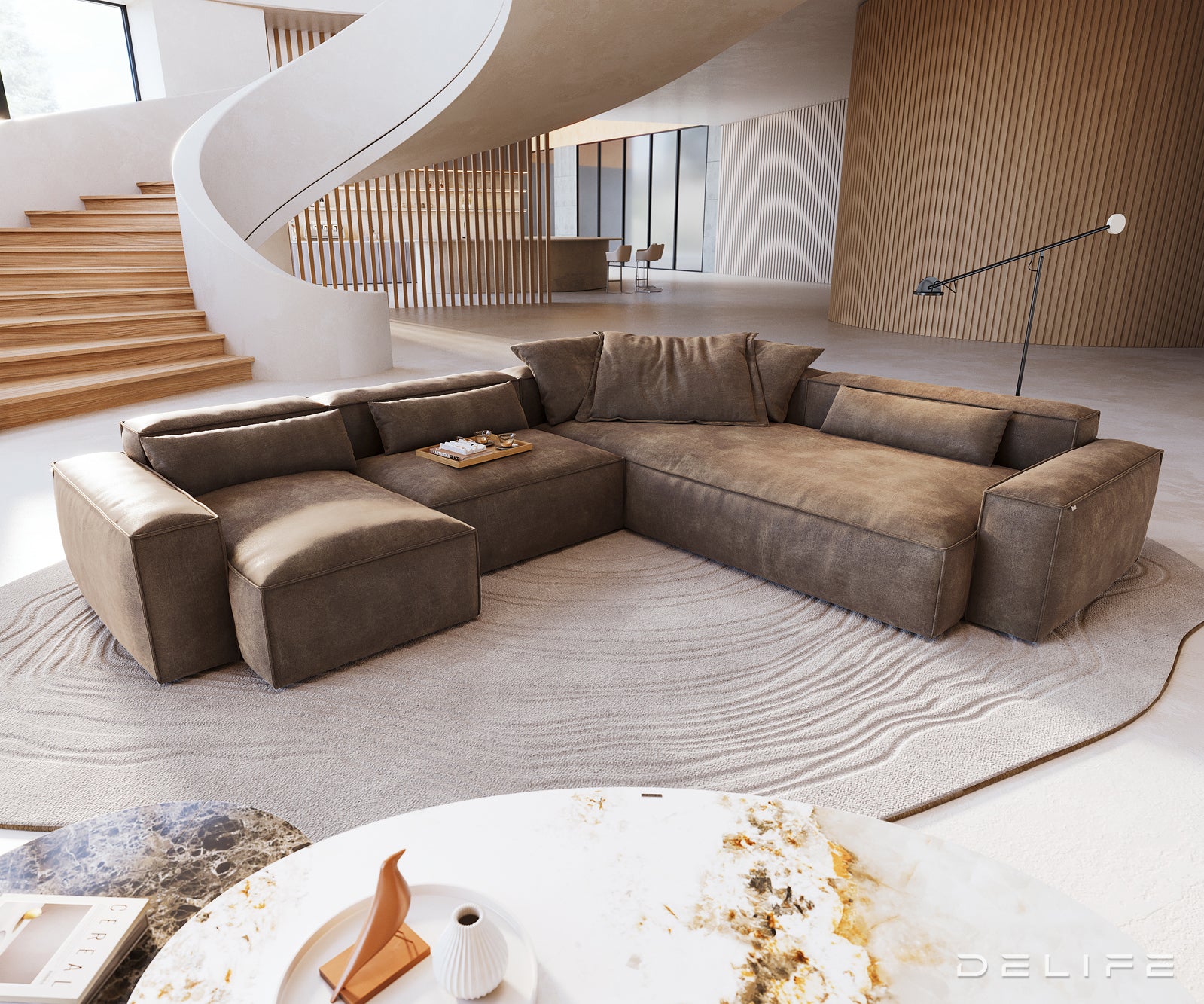 Modularna sedežna garnitura Freestyle 360x290 cm, Material: Mikrofibra