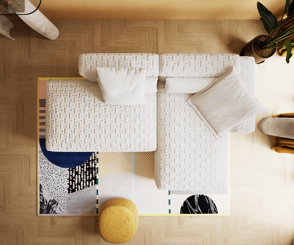 Modularna sedežna garnitura Freestyle 310x200 cm, Material: Bouclé