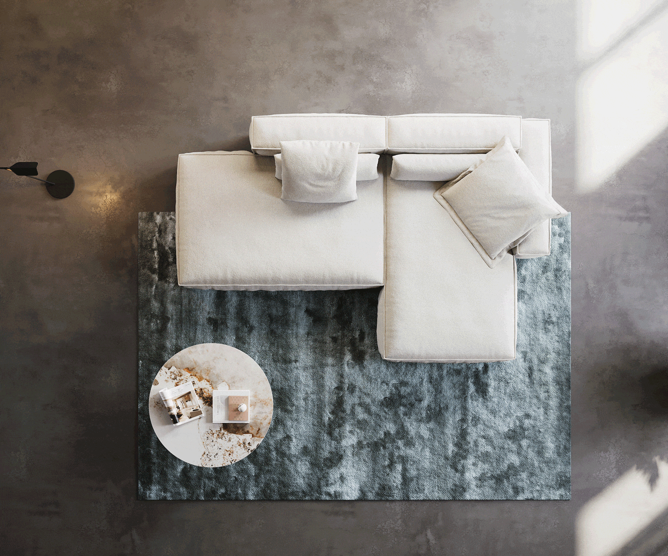 Modularna sedežna garnitura Freestyle 310x200 cm, Material: Bouclé