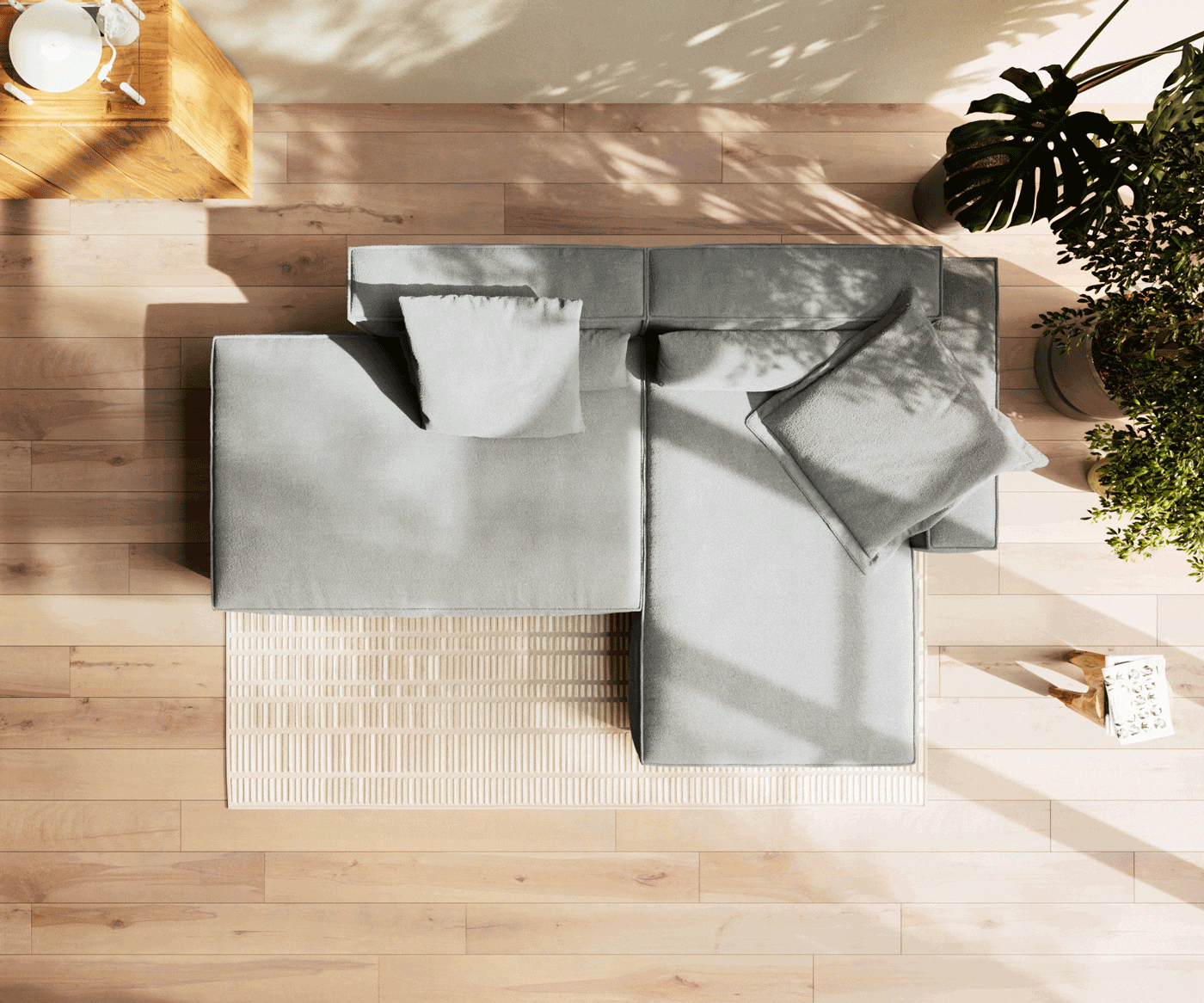 Modularna sedežna garnitura Freestyle 310x200 cm, Material: Strukturirana tkanina