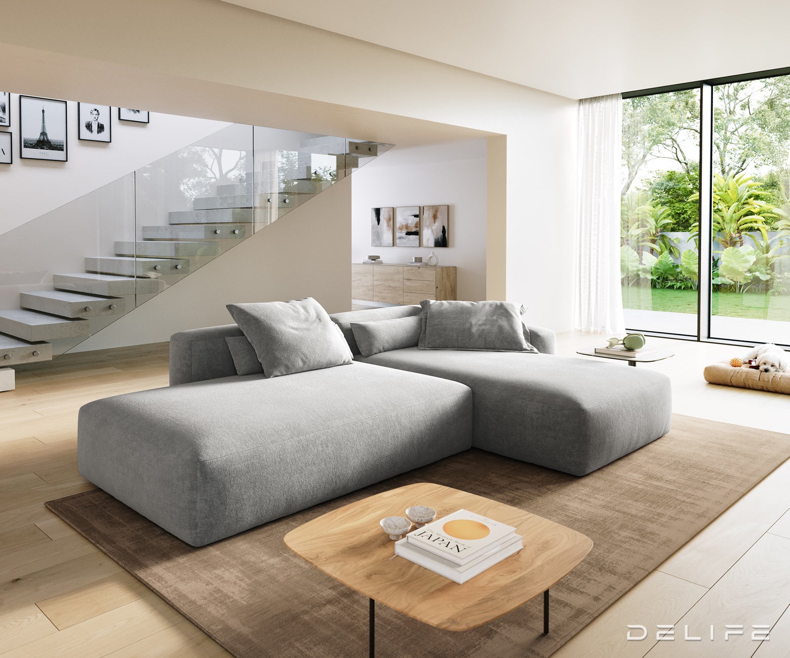 Modularna sedežna garnitura Freestyle 310x200 cm, Material: Strukturirana tkanina