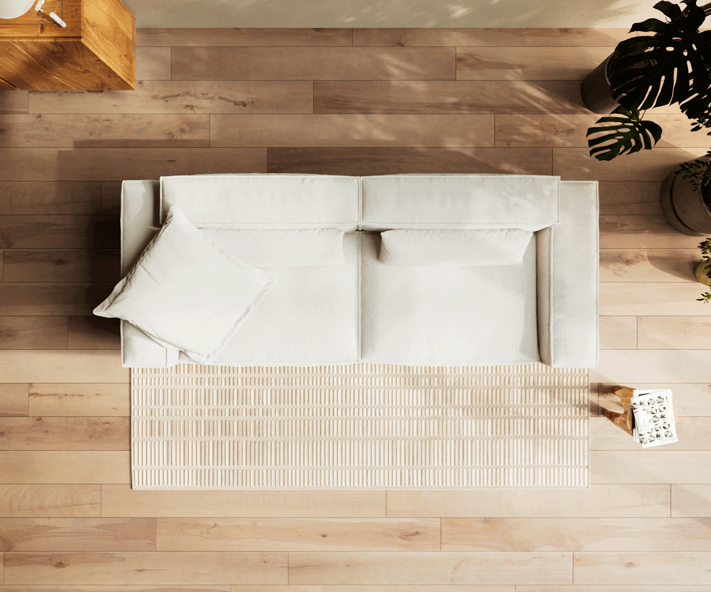 Modularni kavč Freestyle 280x110 cm, Material: Bouclé