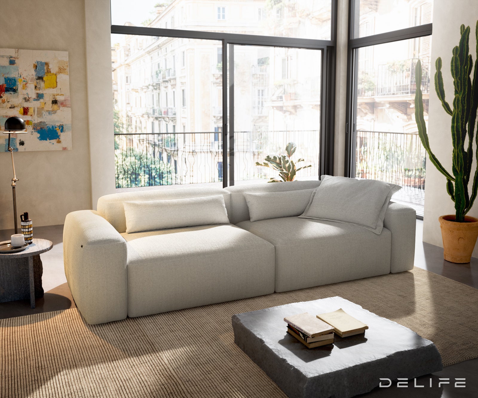 Modularni kavč Freestyle 280x110 cm, Material: Bouclé