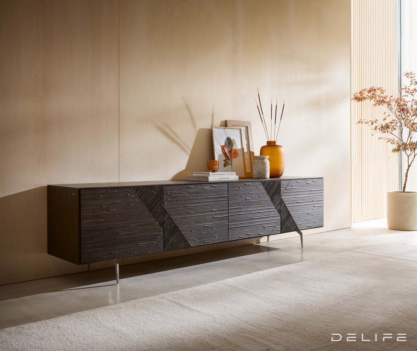 Tv komoda Tereos 220x45cm, material: jesen