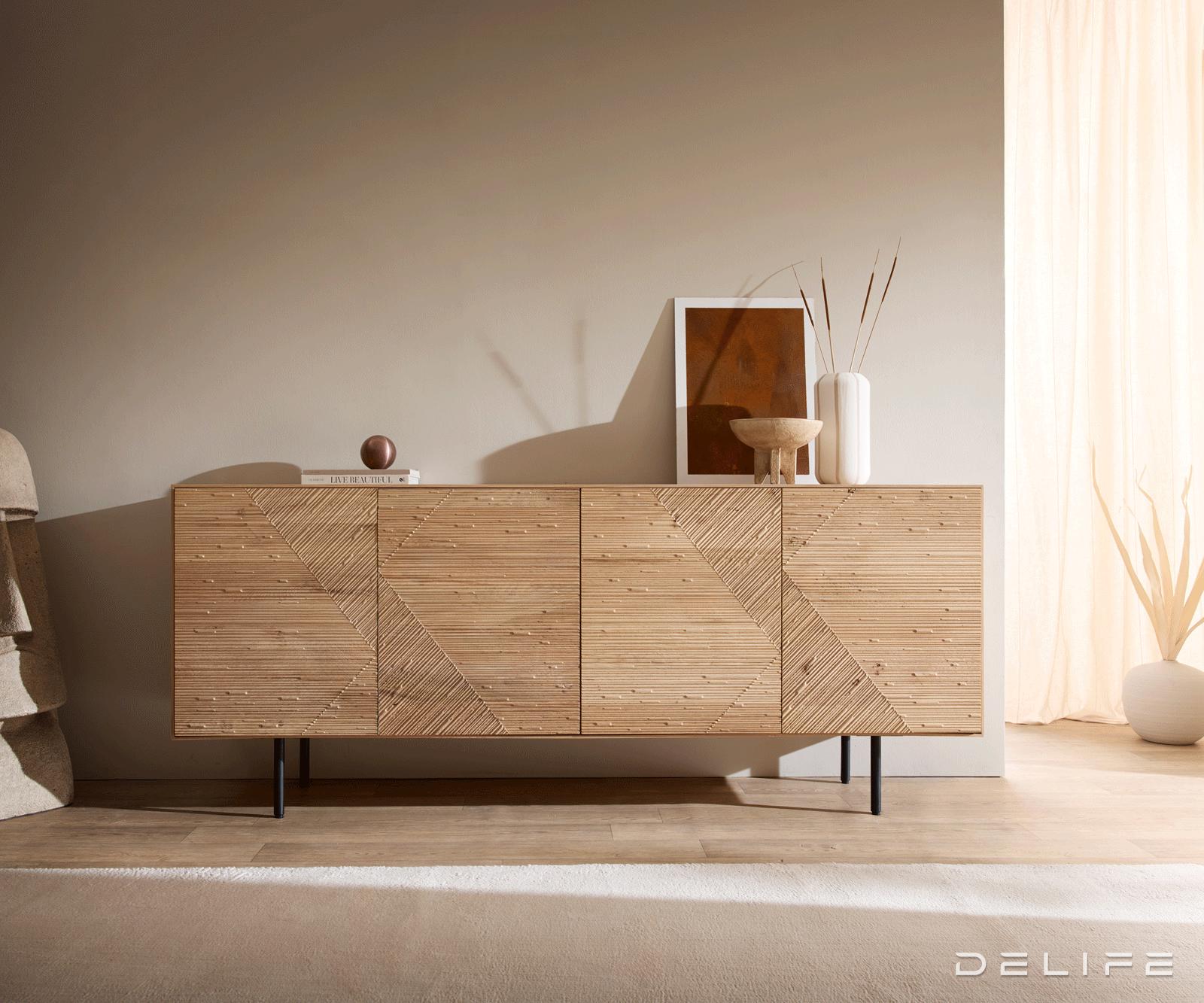 Komoda Tereos 200x45cm, Material: Hrast