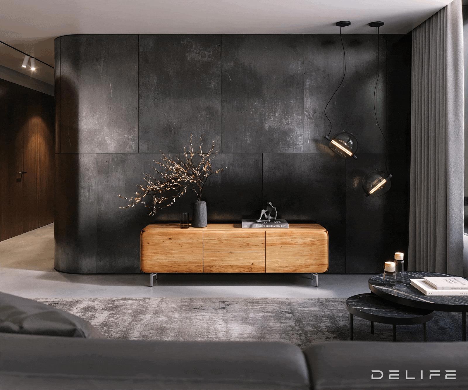 Tv komoda Imara 200x35cm, Material: Mango