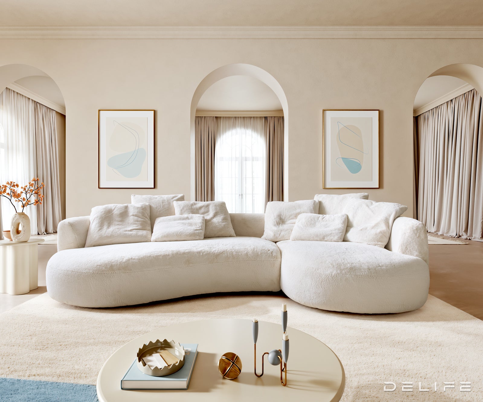 Kavč Edina 328x166cm, Material: Rebrasta tkanina