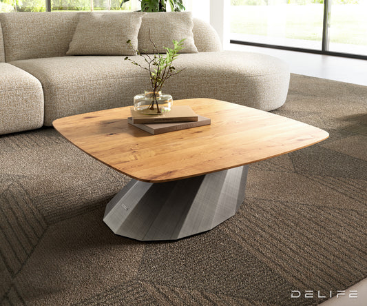 Klub stolić Edge 90x90cm, Materijal: Hrast