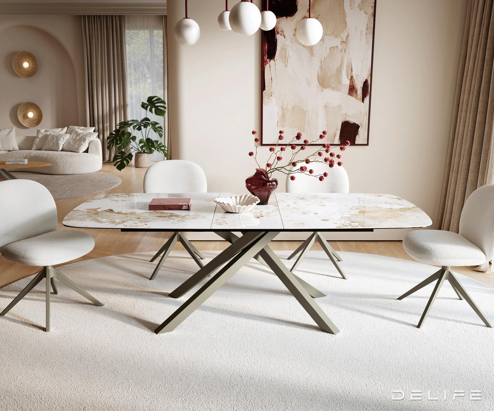 Jedilna miza Edge Boot 180-/220x100 cm, material: keramika Minas Melange