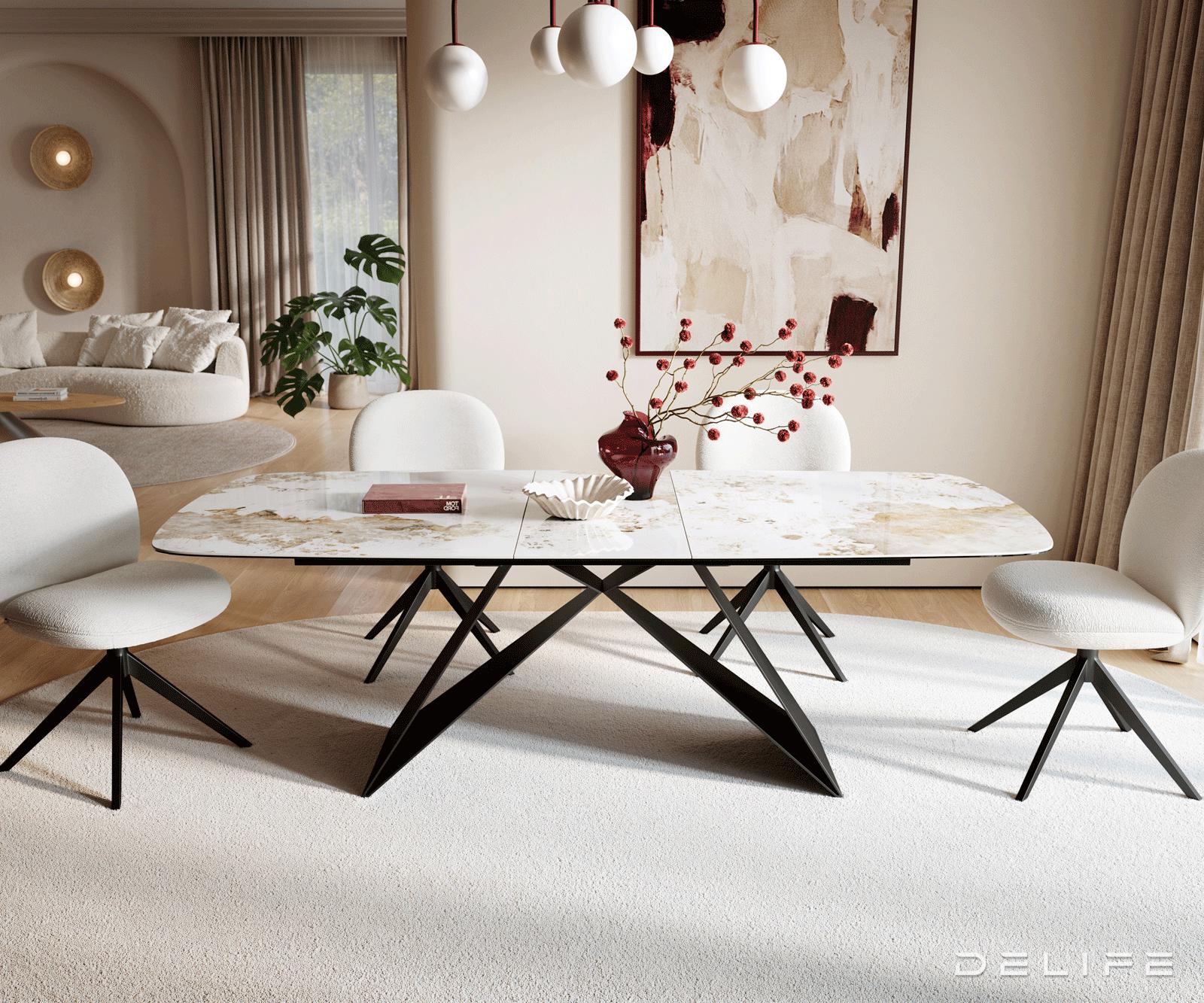 Jedilna miza Edge Boot 180-/220x100 cm, material: keramika Minas Melange