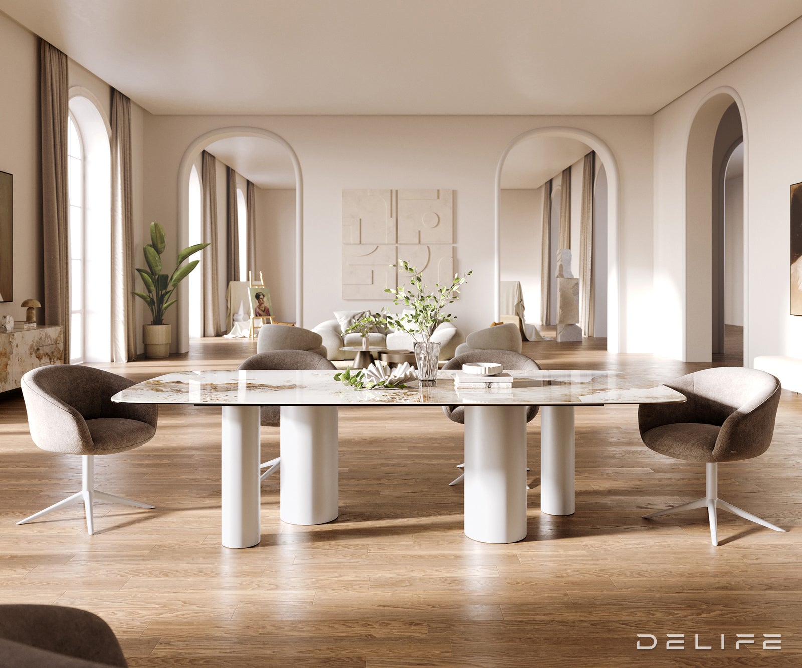 Jedilna miza Edge 260x120 cm, material: keramika Minas Melange