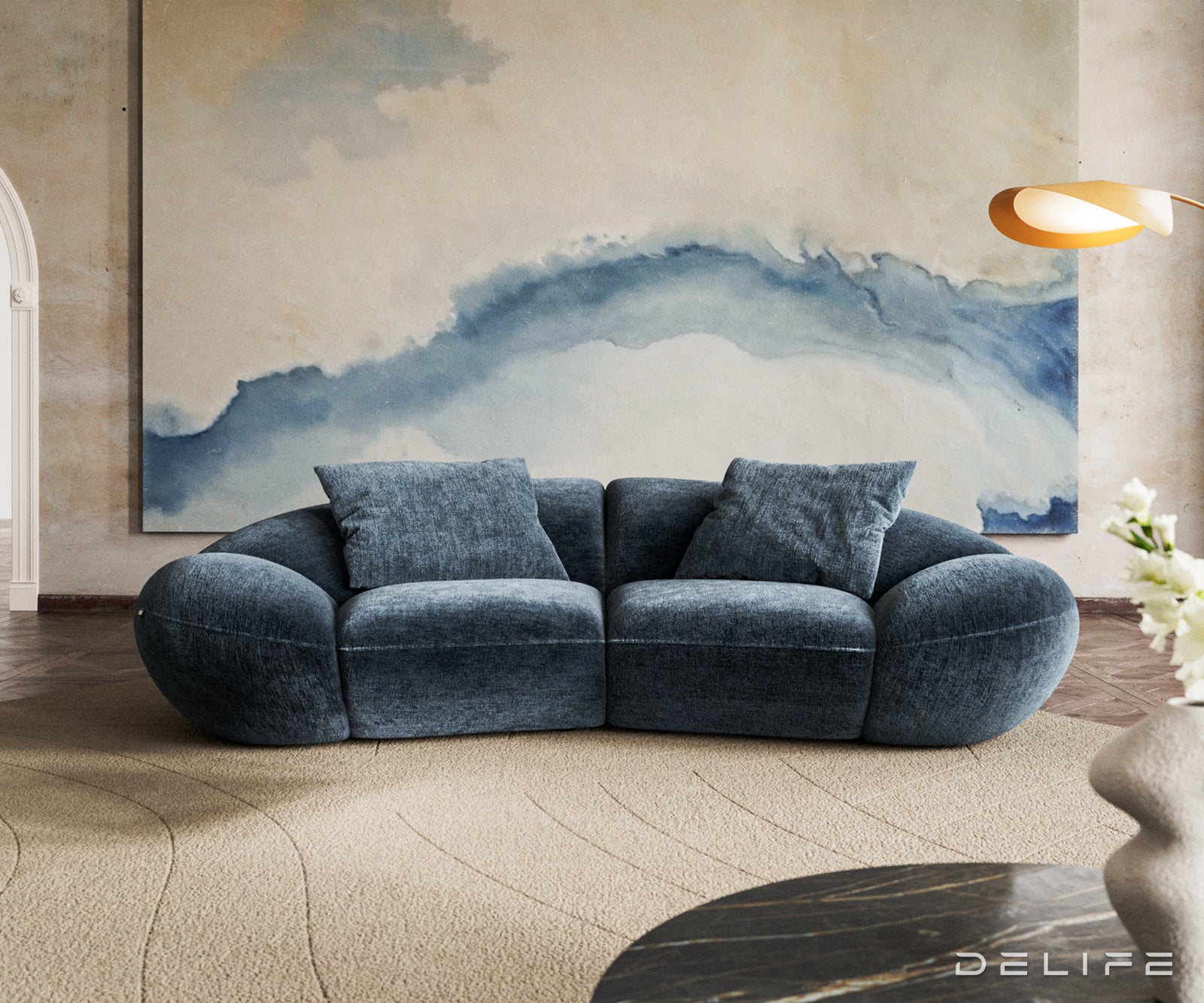 Sofa Lunna 280x170 cm, material: chenille