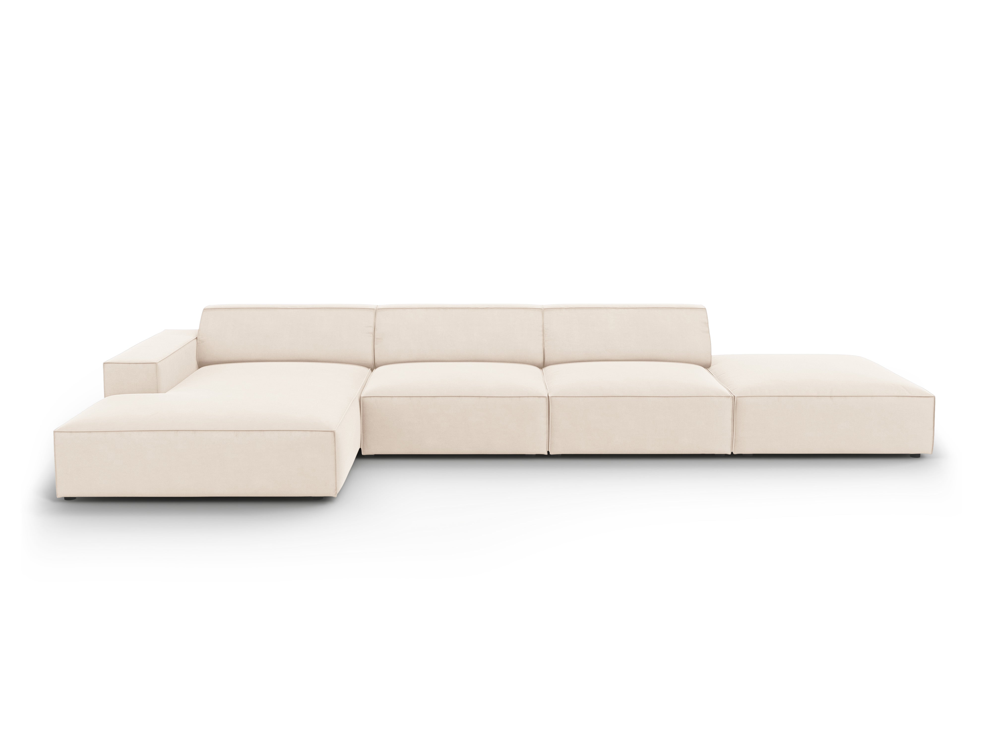 Kotna sedežna garnitura Jodie 341x162cm, material: žamet