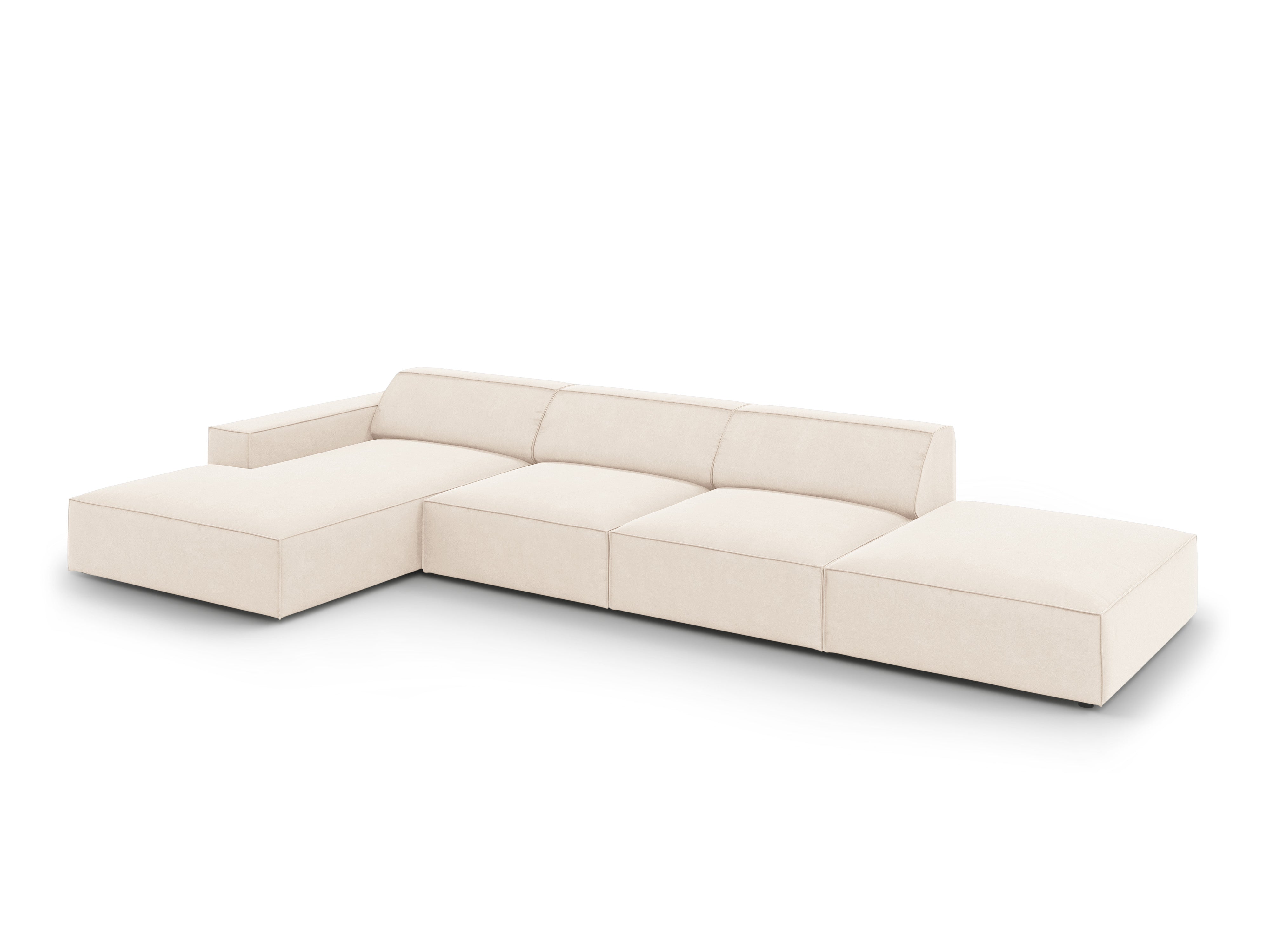 Kotna sedežna garnitura Jodie 341x162cm, material: žamet